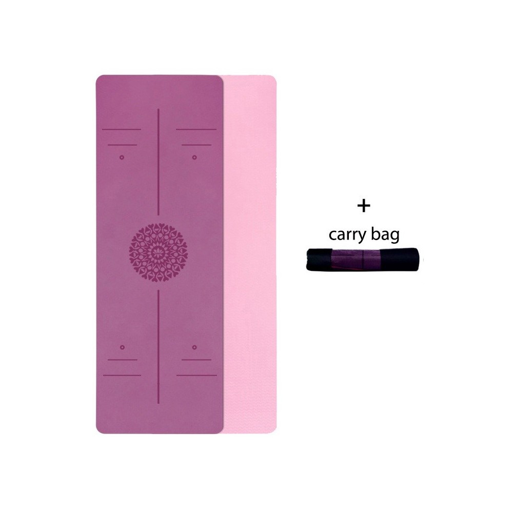Tapis de Yoga TPE, exercice de sport Double couche pour débutant, gymnastique à domicile, Fitness, gymnastique, Pilates