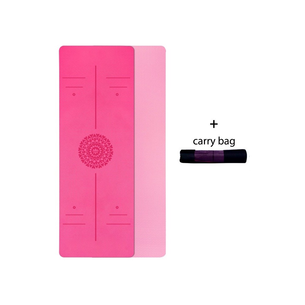 Tapis de Yoga TPE, exercice de sport Double couche pour débutant, gymnastique à domicile, Fitness, gymnastique, Pilates