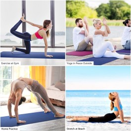 Tapis de Yoga TPE, exercice de sport Double couche pour débutant, gymnastique à domicile, Fitness, gymnastique, Pilates