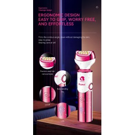 Kemei-Épilateur électrique multifonction pour femme, 6 en 1, trousse à outils de beauté, LCD Defeather