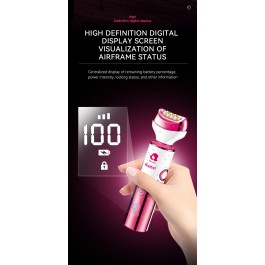 Kemei-Épilateur électrique multifonction pour femme, 6 en 1, trousse à outils de beauté, LCD Defeather