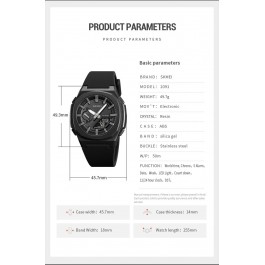 Montre électronique étanche,de sport multifonctionnelle, Chrono, avec japon mouvement numérique