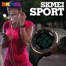 Montres de Sport hommes femmes LED militaire étanche - Noir - 1219