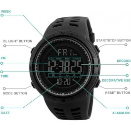 Montre numérique de Sport  - imperméables, Militaire ,Alarme/Compte à rebours/Chronomètre - 1251