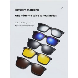 Lunettes de soleil polarisées à Clip magnétique, ultralégères, sur Prescription optique, 2375A