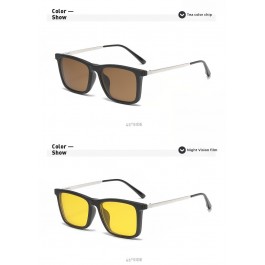 Lunettes de soleil polarisées à Clip magnétique, ultralégères, sur Prescription optique, 2375A