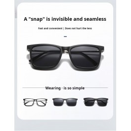 Lunettes de soleil polarisées à Clip magnétique, ultralégères, sur Prescription optique, 2375A