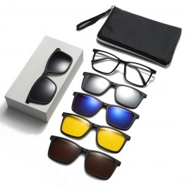 Lunettes de soleil polarisées à Clip magnétique, ultralégères, sur Prescription optique, 2375A