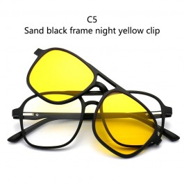 Lunettes de soleil polarisées à Attraction magnétique miroir, 6 Iin 1, Polaroid, pour hommes et femmes - 2333