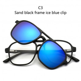 Lunettes de soleil polarisées à Attraction magnétique miroir, 6 Iin 1, Polaroid, pour hommes et femmes - 2333