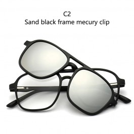 Lunettes de soleil polarisées à Attraction magnétique miroir, 6 Iin 1, Polaroid, pour hommes et femmes - 2333