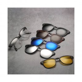 Lunettes de Soleil Magnétiques à réinitialisation et Monture Optique 6 en 1, Polarisées - 2218
