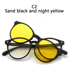 Lunettes de Soleil Magnétiques à réinitialisation et Monture Optique 6 en 1, Polarisées - 2231
