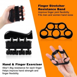 Kit Entraîneurs de force de préhension des doigts réglables, exercice des doigts, entraîneur de poignet, renforcement musculaire