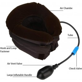 Collier Cervical gonflable à Air, Traction du cou, soutien du tracteur, oreiller de Massage, soulagement de la douleur