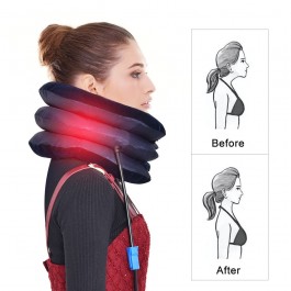 Collier Cervical gonflable à Air, Traction du cou, soutien du tracteur, oreiller de Massage, soulagement de la douleur