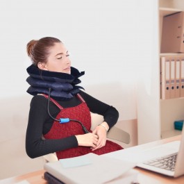 Collier Cervical gonflable à Air, Traction du cou, soutien du tracteur, oreiller de Massage, soulagement de la douleur