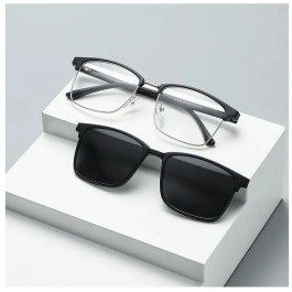 Lunettes 6 En 1 Monture et 5 Appliques Polarisées Réf 2372A