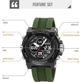 Montres électroniques numériques – Grand double affichage – Étanche – Montre tactique de l’armée pour homme