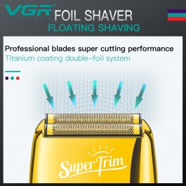 VGR rasoir professionnel visage chauve rasoir tondeuse à barbe rasoir électrique