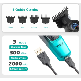 Tondeuse Électrique à cheveux Rechargeable Coupe de cheveux Barbier Professionnel Zéro mm V-996