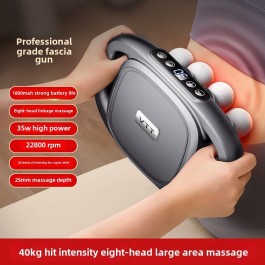 Pistolet de massage Pro sans fil à 8 têtes, tissu profond, relaxation musculaire, haute puissance