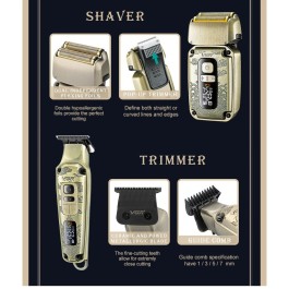 kit de toilettage professionnel 2-en-1 VGR V-641 tondeuse à cheveux & rasoir électrique