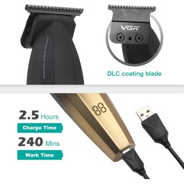 Tondeuse à cheveux électrique rasoir barbier Turbo LED tondeuse à barbe V-906