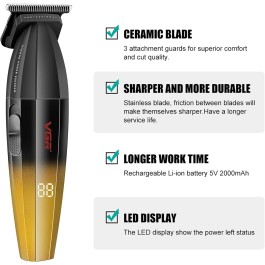 Tondeuse à cheveux électrique rasoir barbier Turbo LED tondeuse à barbe V-906