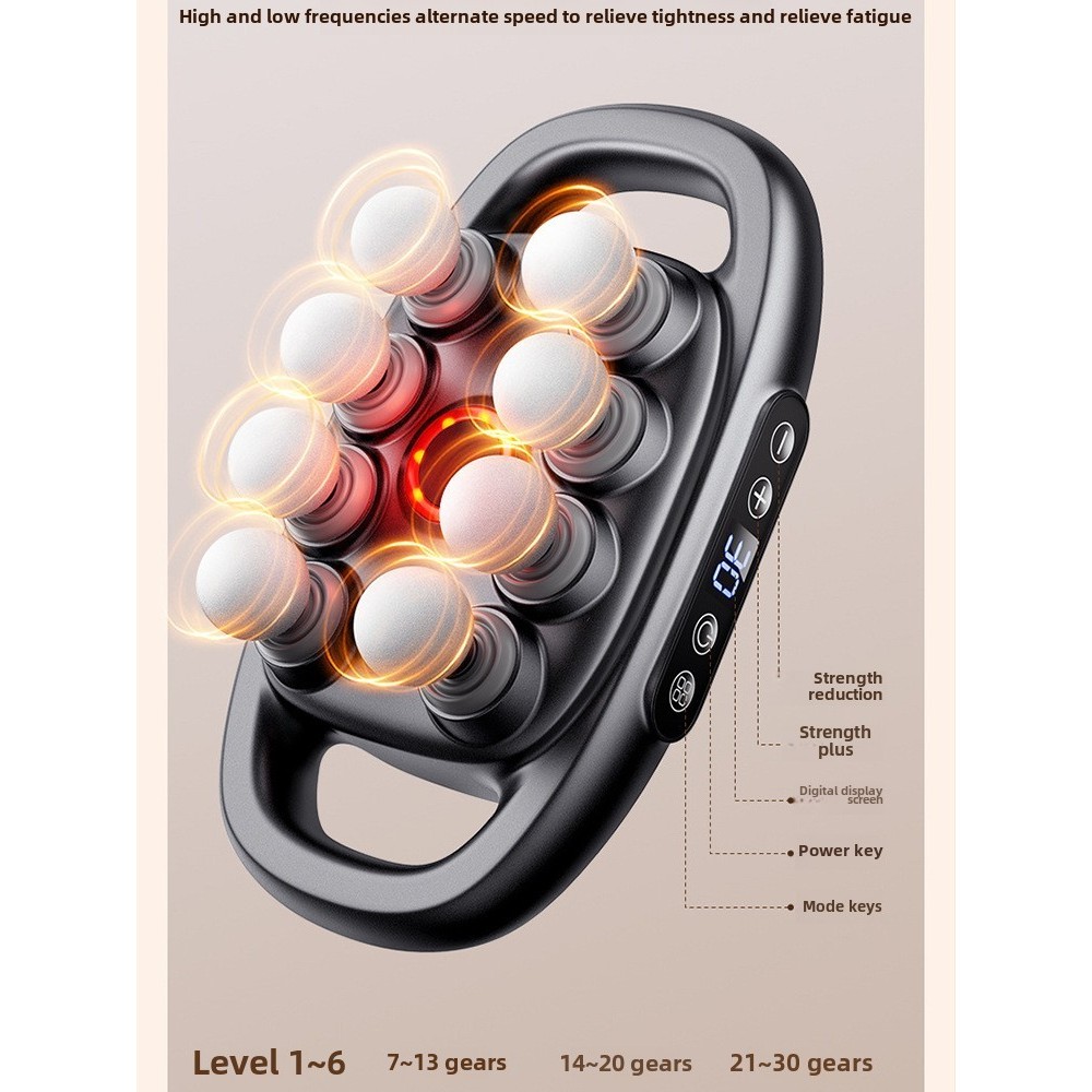 Pistolet de massage Pro sans fil à 8 têtes, tissu profond, relaxation musculaire, haute puissance