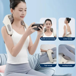 Masseur électrique pour le cou et le dos, thérapie Shiatsu thermique épaules et des jambes
