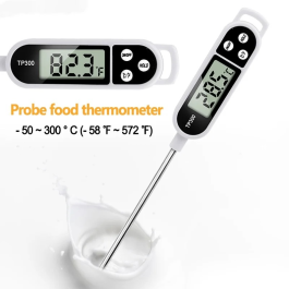 Thermomètre de cuisine numérique, outils de cuisine Sonde en acier inoxydable