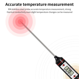 Thermomètre Sonde de four électronique en acier inoxydable, outils de cuisine numérique, cuisson des aliments, viande