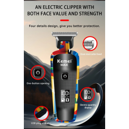 Kemei tondeuse à cheveux pour hommes réglage de précision professionnel MAX5090