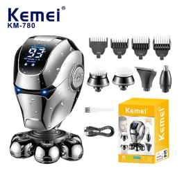 Kemei 780 rasoir électrique nez tondeuse brosse de nettoyage du visage masseur Facial 5 en 1