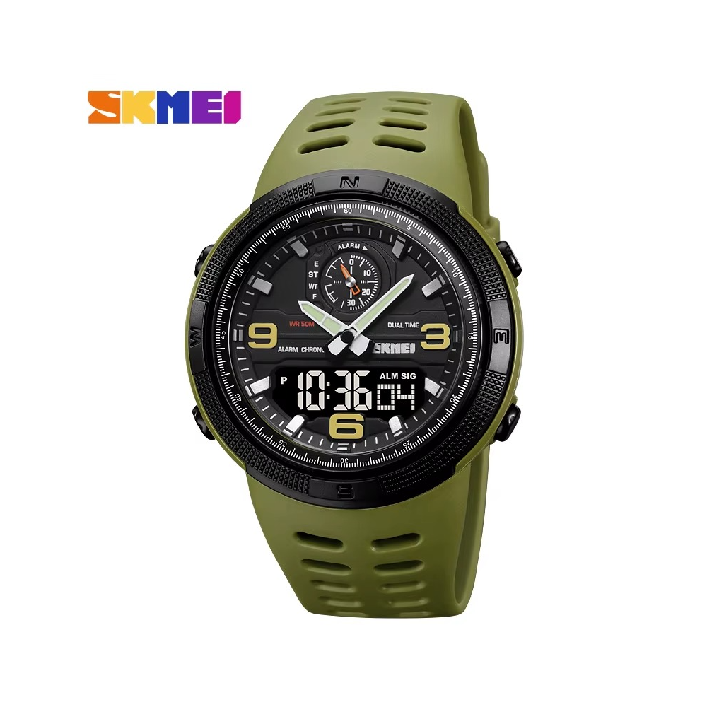 Montre électronique pour hommes double affichage multi fonctionnel étanche