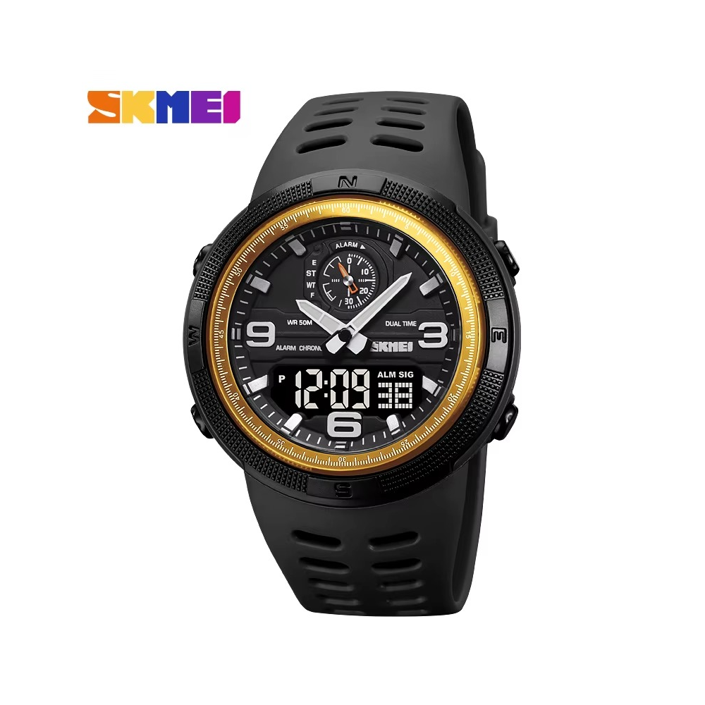 Montre électronique pour hommes double affichage multi fonctionnel étanche