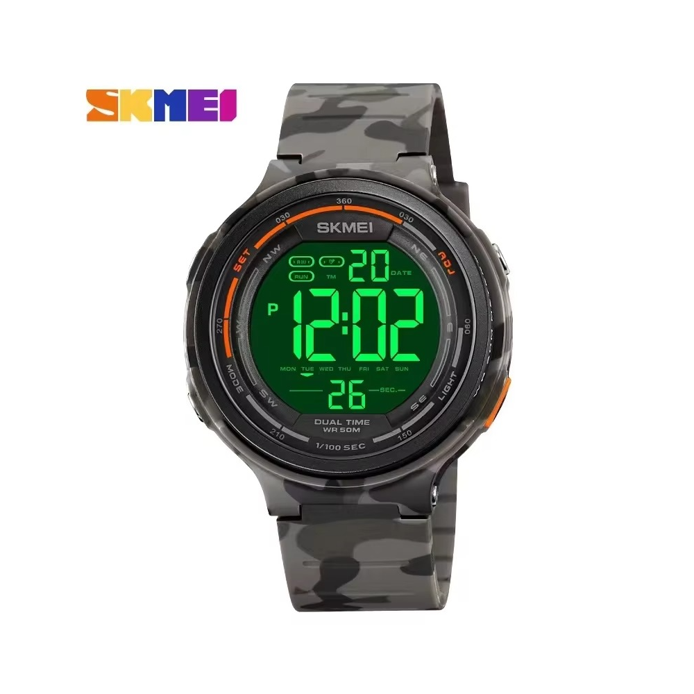 Montre sport numérique carrée de luxe pour Homme & Femme Skmei 1841, résistante à l'eau