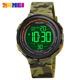 Montre sport numérique carrée de luxe pour Homme & Femme Skmei 1841, résistante à l'eau