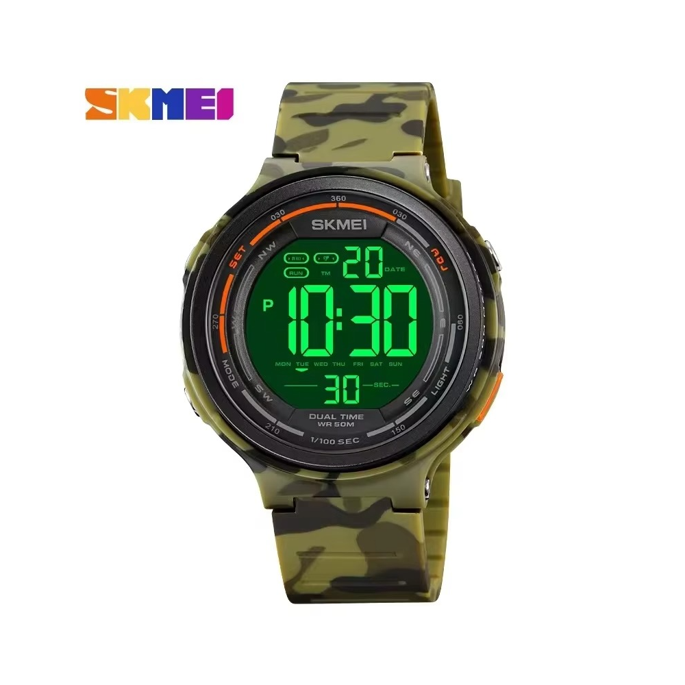 Montre sport numérique carrée de luxe pour Homme & Femme Skmei 1841, résistante à l'eau