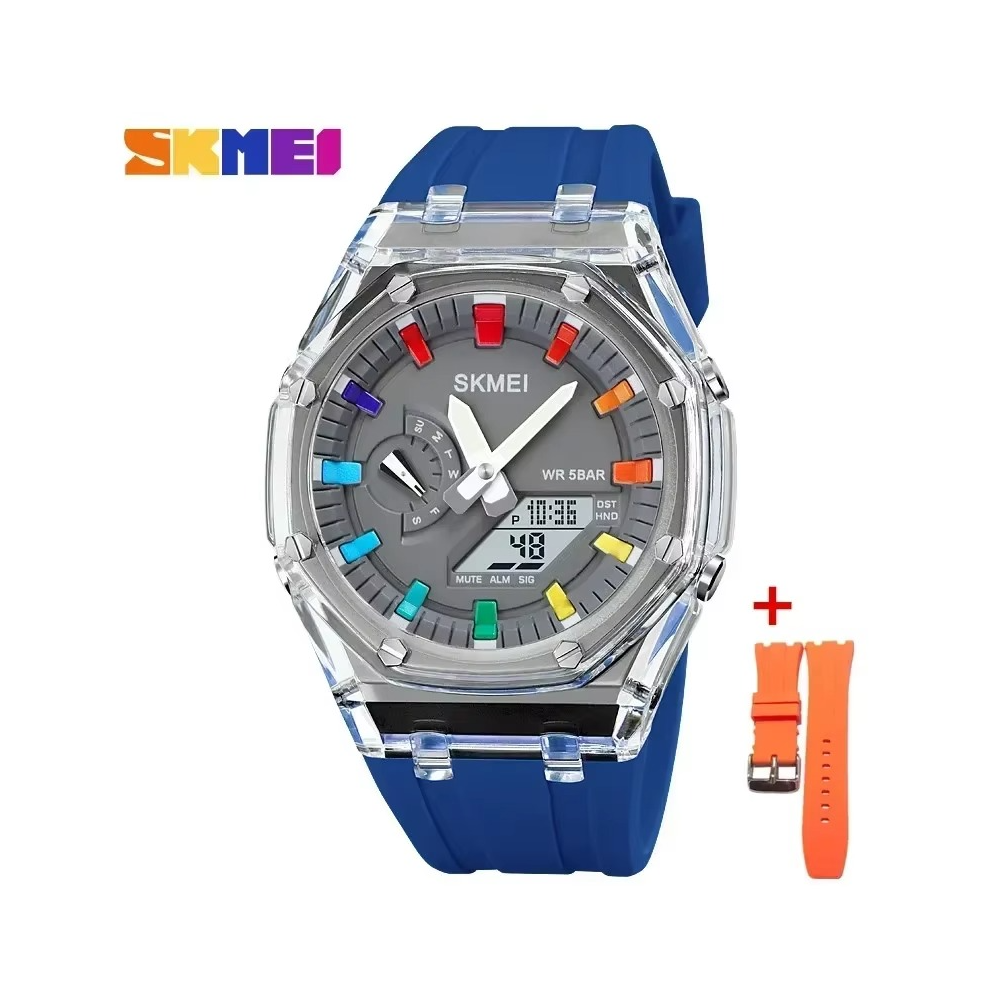 Montre compte à rebours chronomètre lumière LED mouvement électronique 5 réveil 2 temps