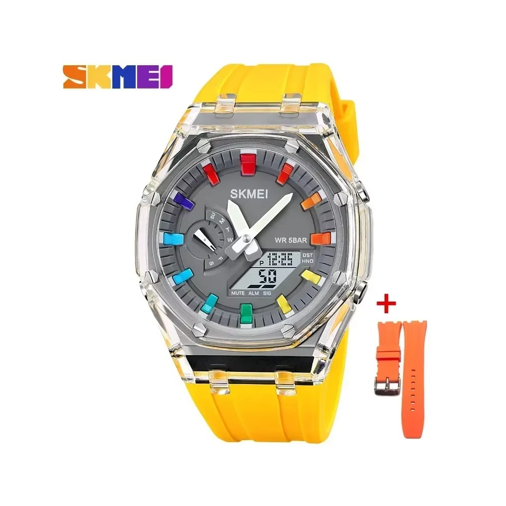 Montre compte à rebours chronomètre lumière LED mouvement électronique 5 réveil 2 temps