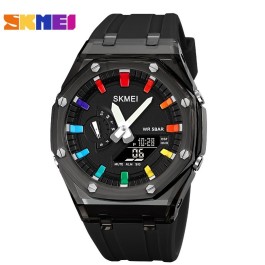 Montre compte à rebours chronomètre lumière LED mouvement électronique 5 réveil 2 temps