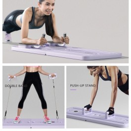 Planche d'exercice Ab multifonctionnelle, réformateur de Pilates à domicile, rebond automatique des jambes et des bras, Toner,