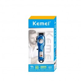 Tondeuse à cheveux professionnelle  sans fil rechargeable à affichage LED Kemei KM-234- Bleu