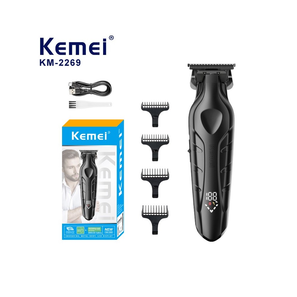 Tondeuses à cheveux électriques coiffure professionnelle sans fil - Sculpture -Kemei 2269